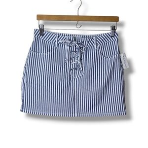 Pacsun Striped Lace Up Mini Skirt NWT